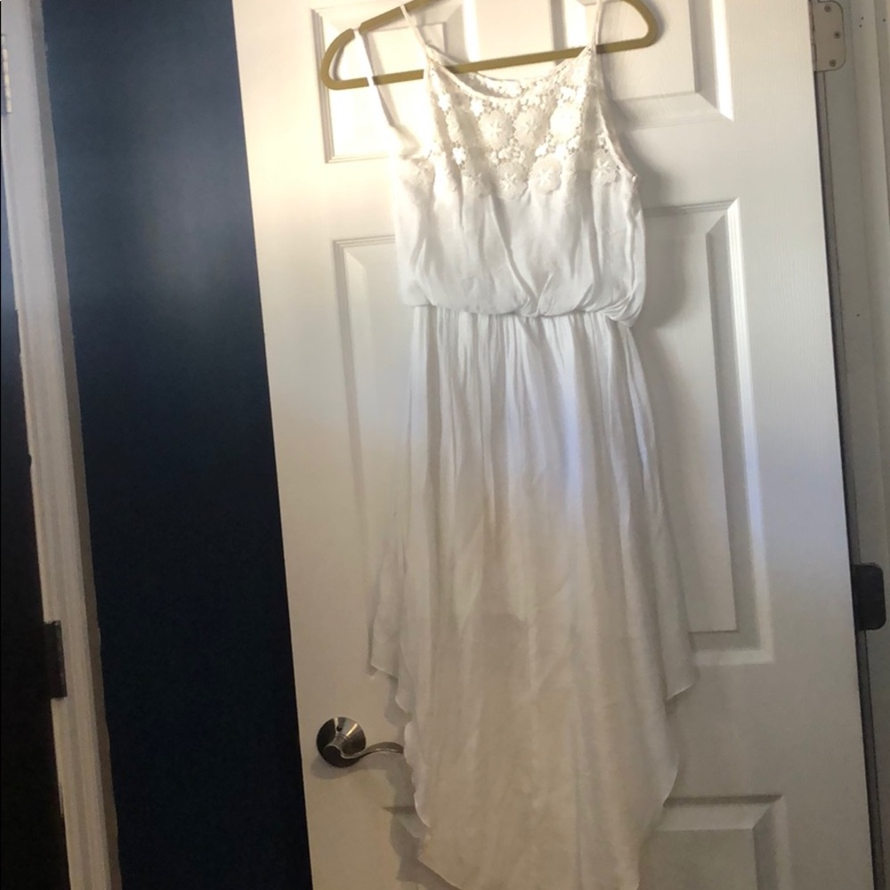 White linen dress